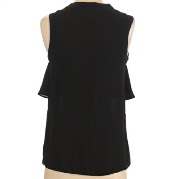 ASOS Black Ruffled Sleeveless Blouse - Picture 7 of 7